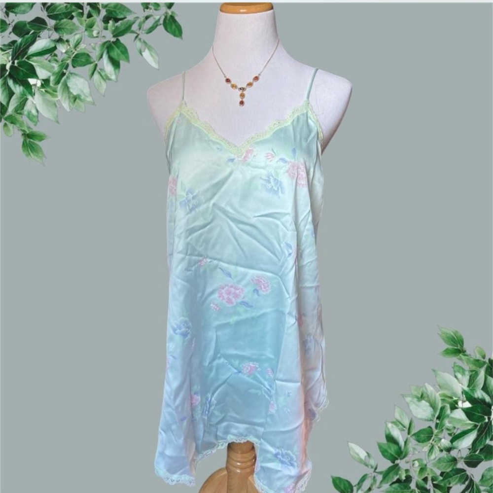 Beth Michaels Baby Blue Floral Chemise